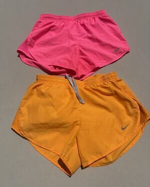 Nike Dri-FIT Women's XS Athletic Running Shorts Elastic Drawstring Lot 2 Bundle